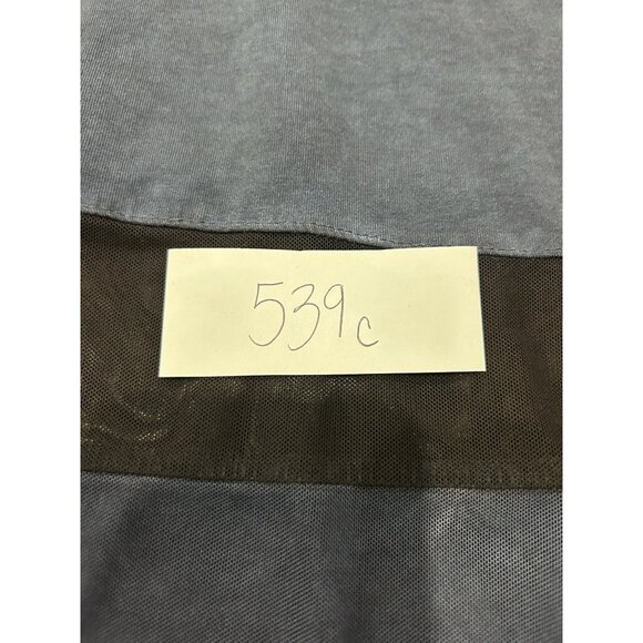 Luukaa Asymmetrical Hem Long Sleeve Tunic Top Mesh Detail Size Large Navy Blue - Picture 8 of 8